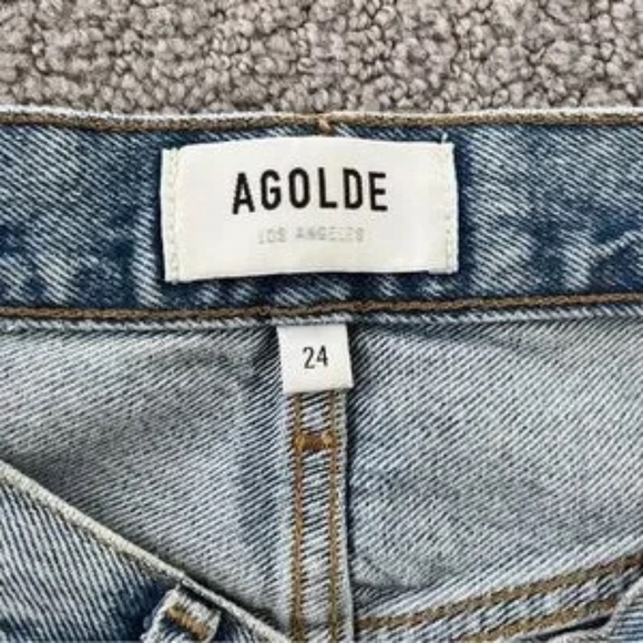 Agolde '90s High Rise Cropped Straight Jeans - Picture 3 of 6